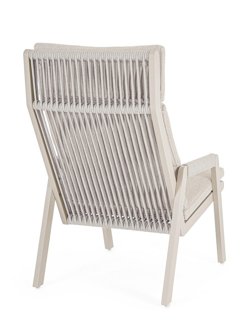 Buitenstoel EMERY beige-grijs