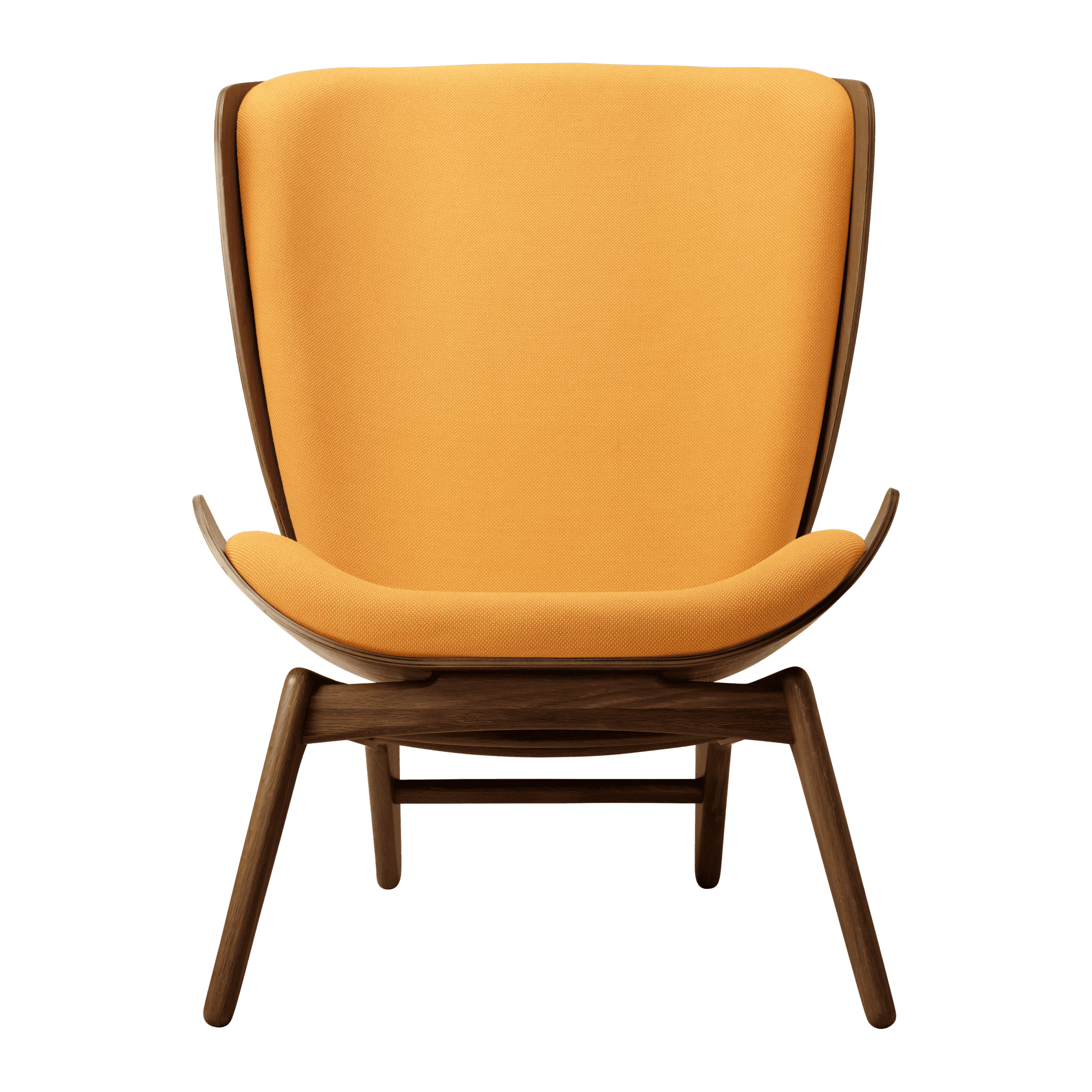 Fotel READER bursztynowy z ciemno dębową podstawą UMAGE    Eye on Design