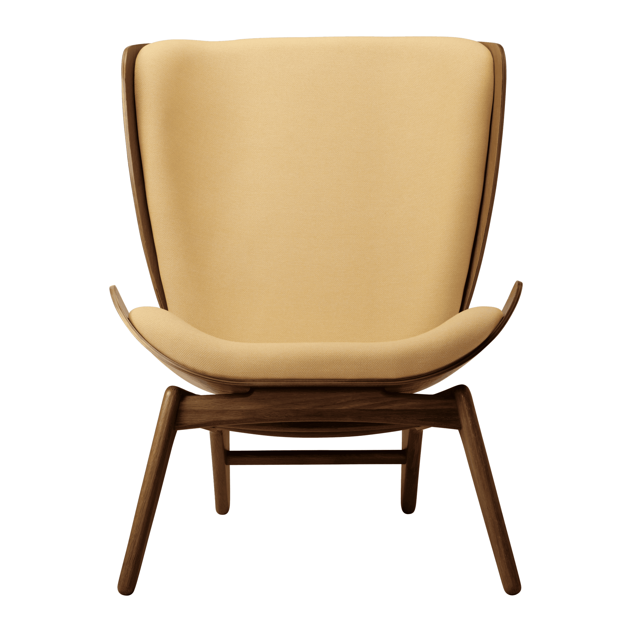 Fotel READER żółty z ciemno dębową podstawą UMAGE    Eye on Design