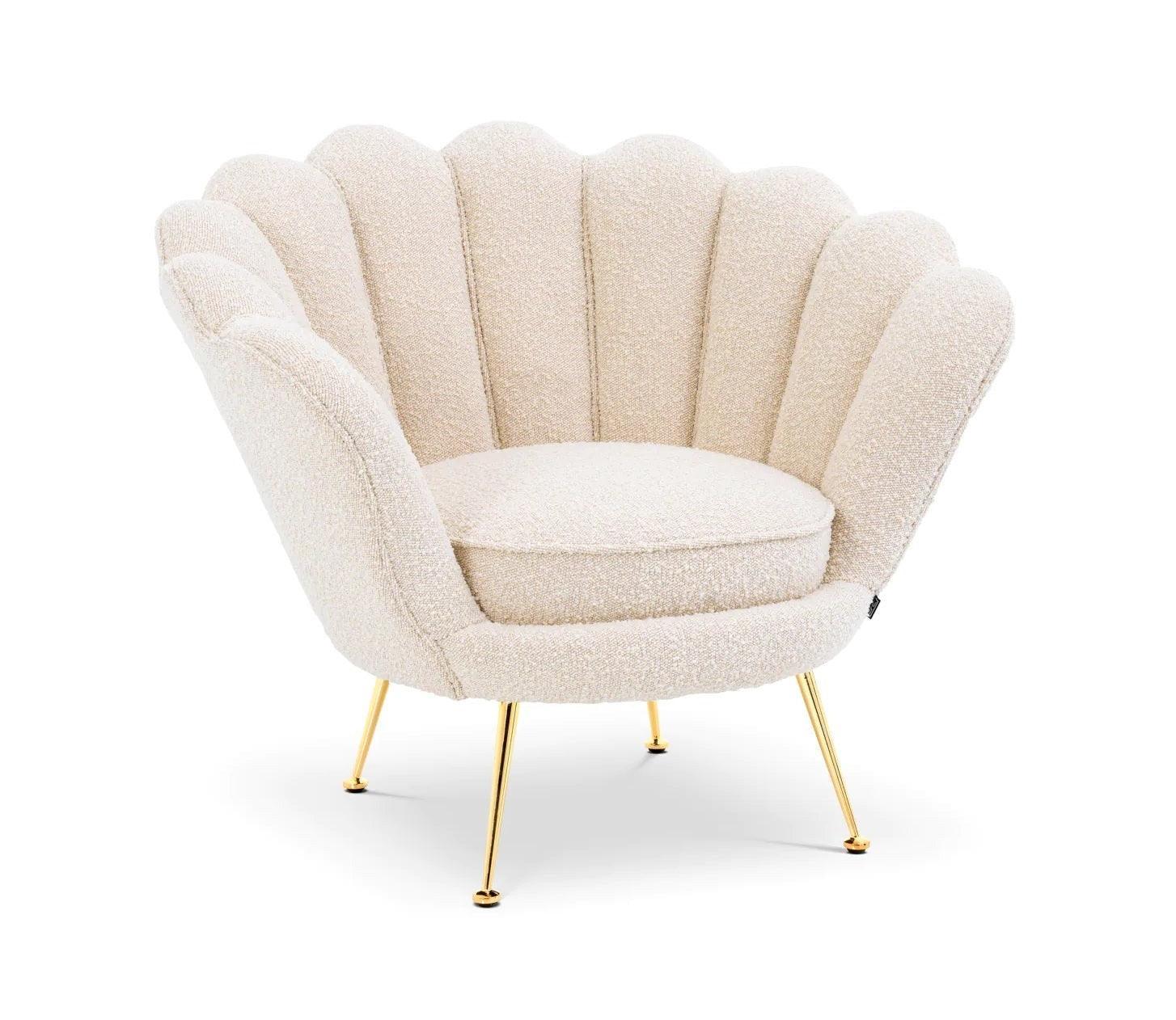 Fotel TRAPEZIUM kremowy boucle Eichholtz    Eye on Design