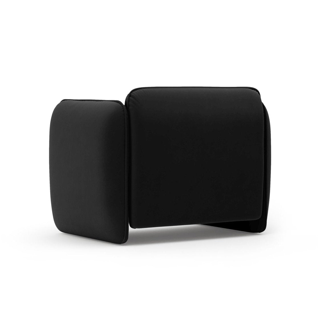 Fotel aksamitny GEORGIA czarny