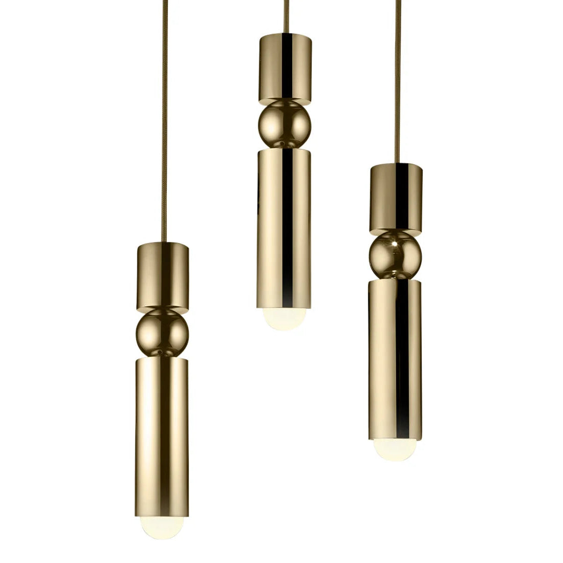 Hanglamp 3-punts FULCRUM messing