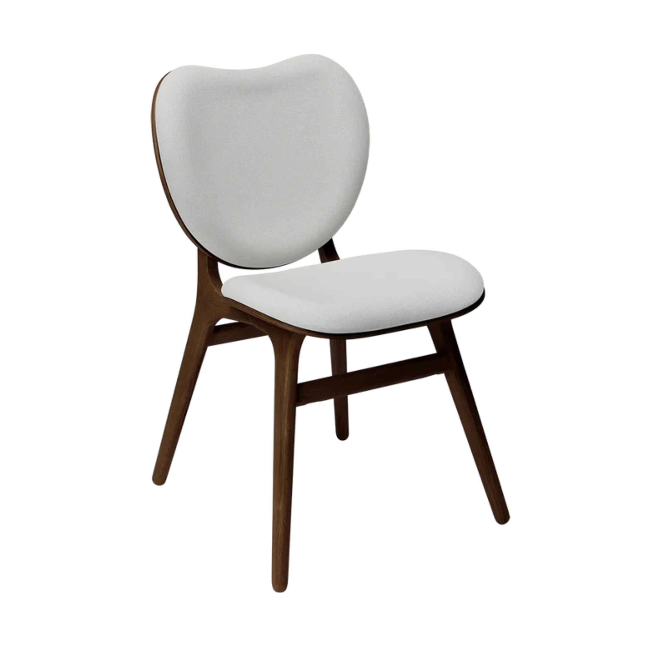 CONVERSATION chair white with dark oak base
