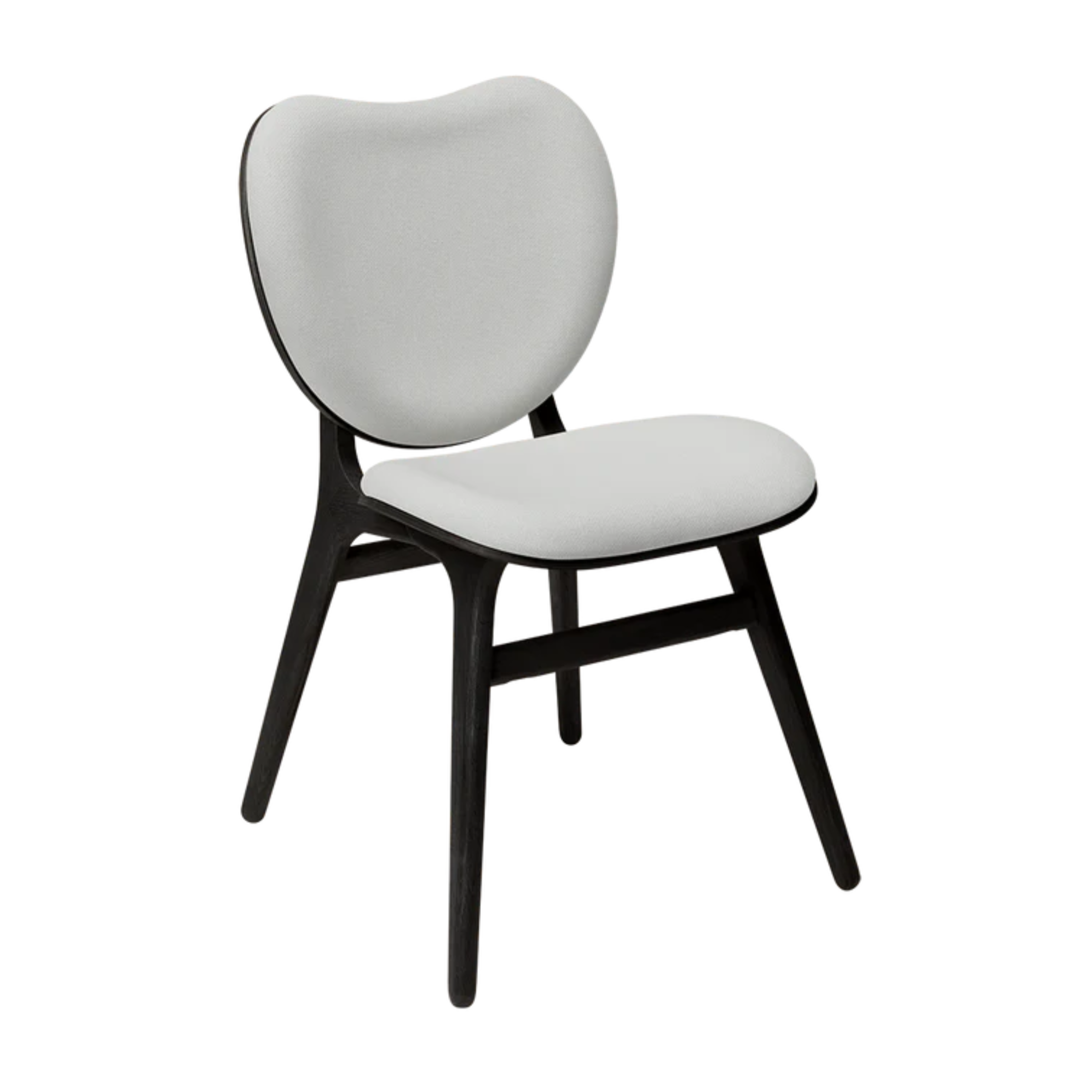 CONVERSATION chair white with black oak base