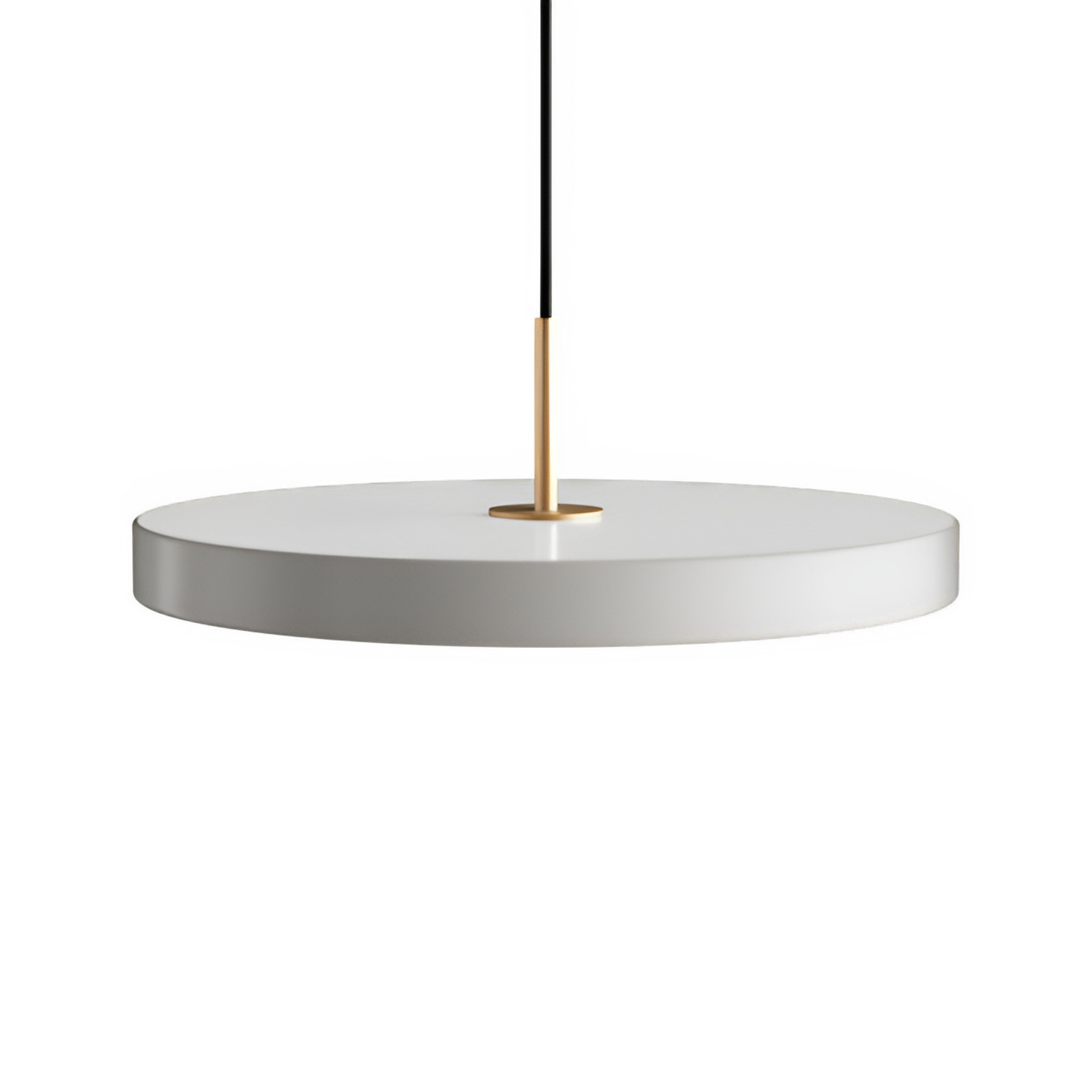 Hanglamp ASTERIA PLUS lichtgrijs met gouden inzetstuk