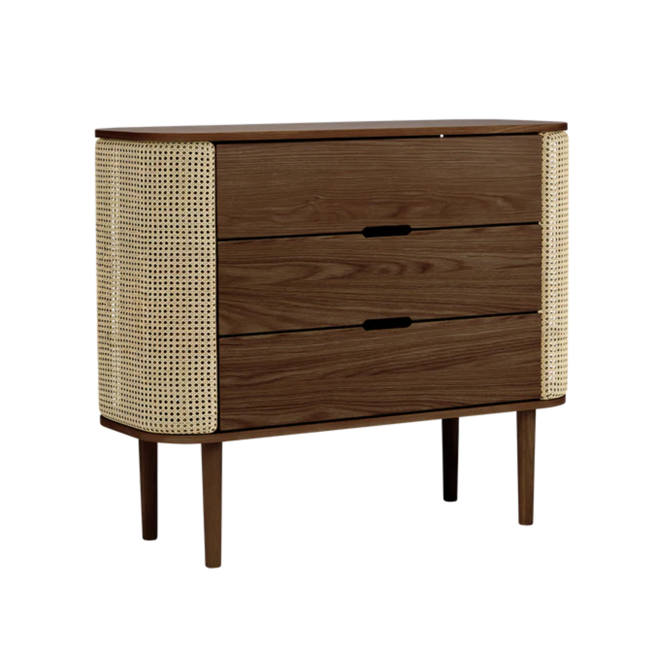 Schap TREASURES Venetiaans riet met een donkere eiken basis