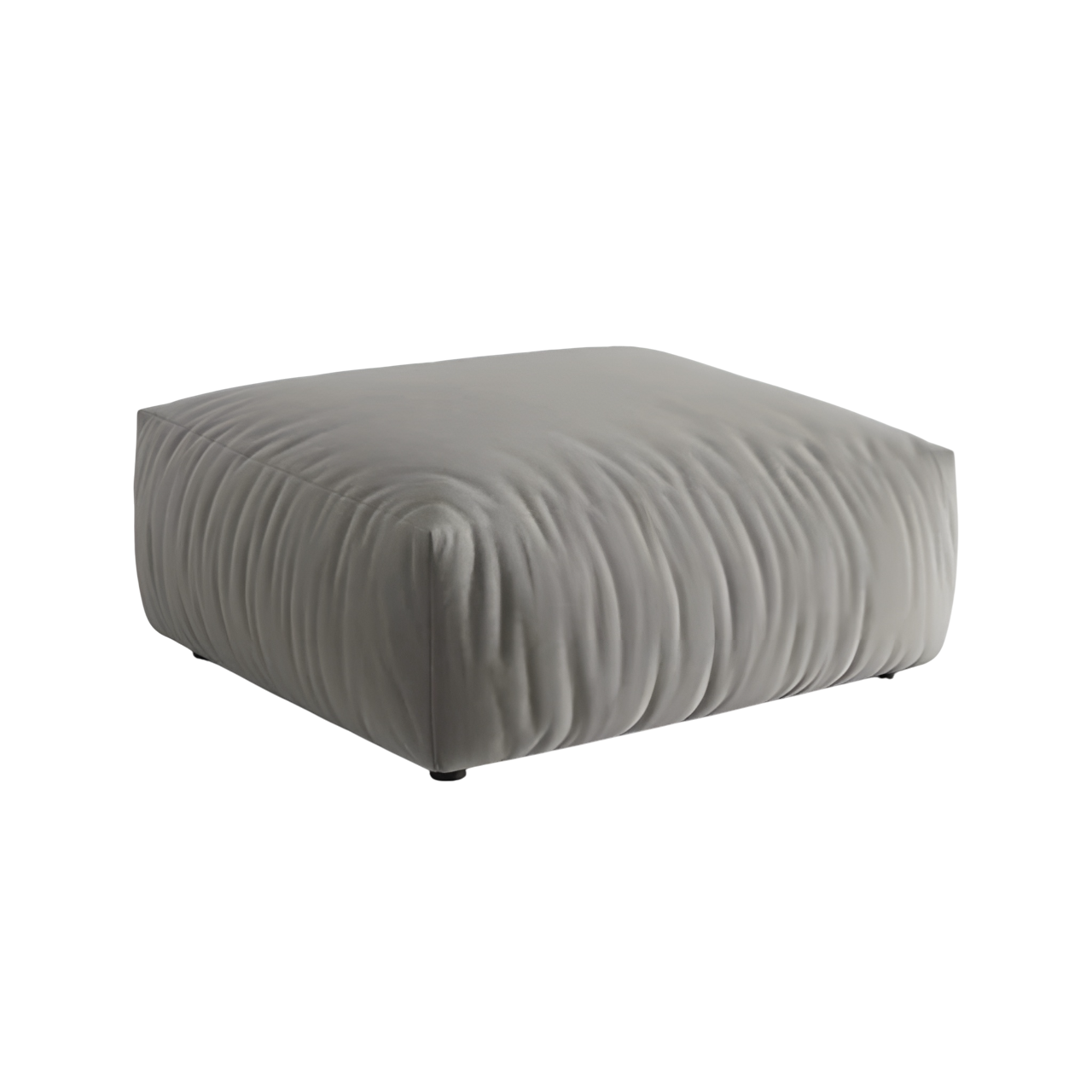 Fluwelen poef CHRIS grijs
