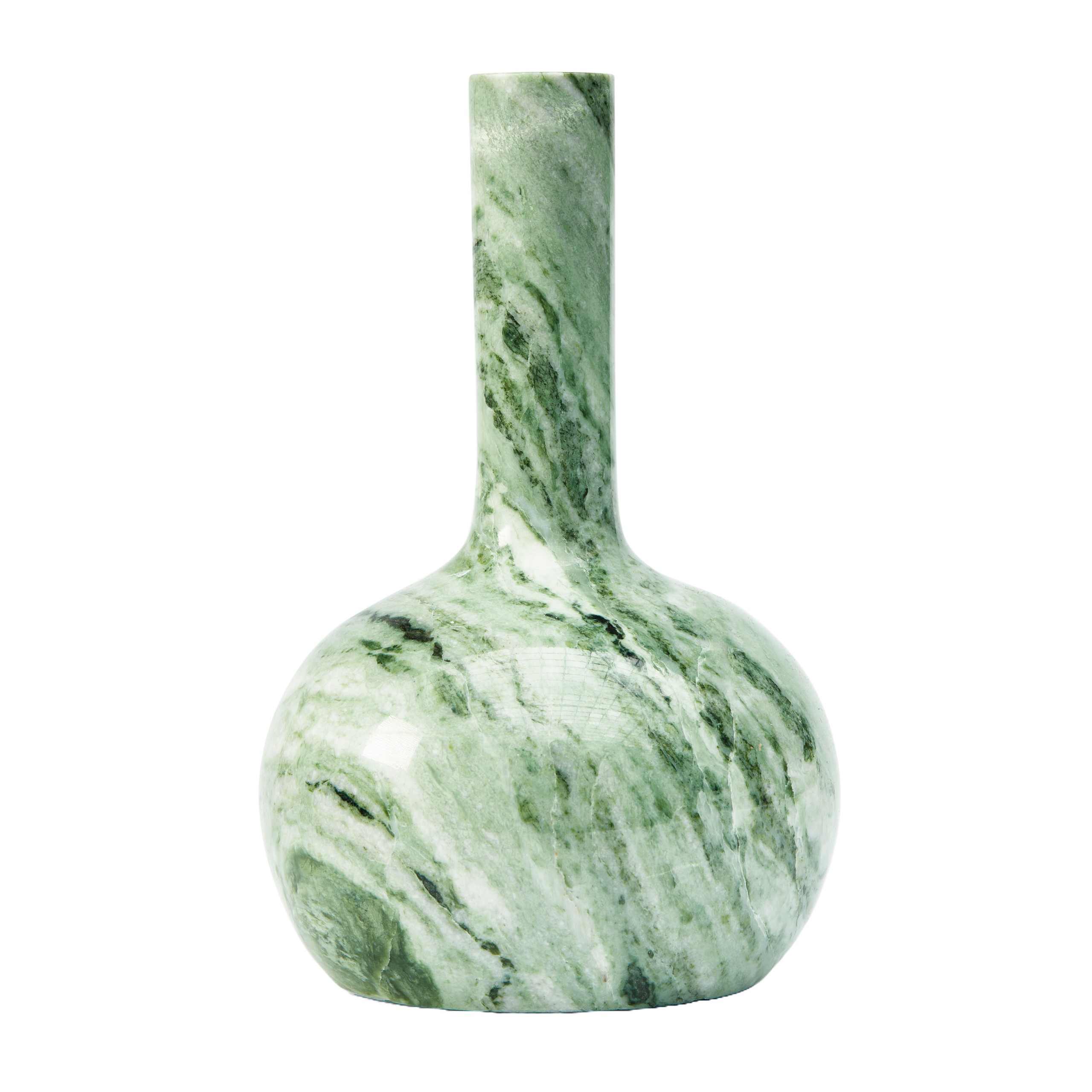 HERITAGE BELL candle holder dark green marble