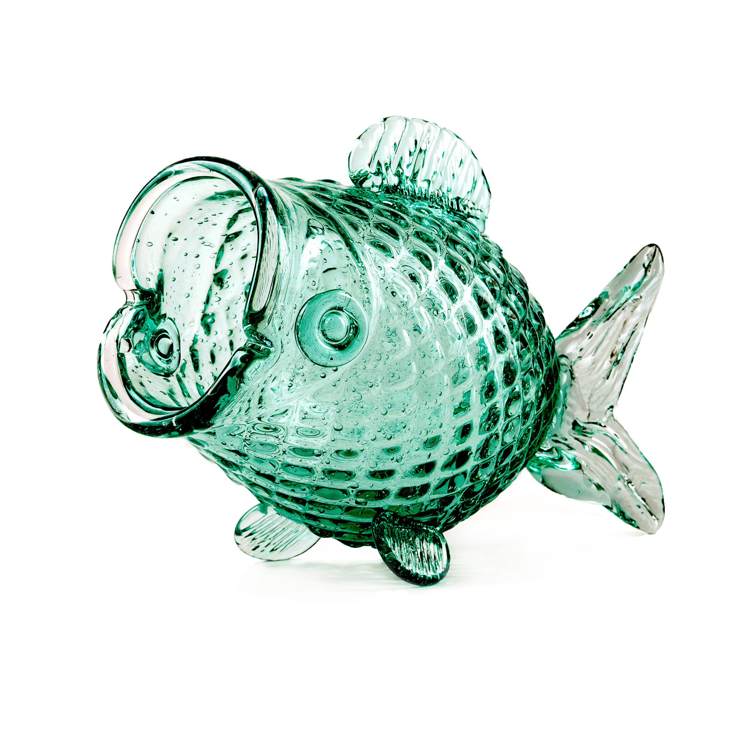 FAT FISH opbergdoos groene glas