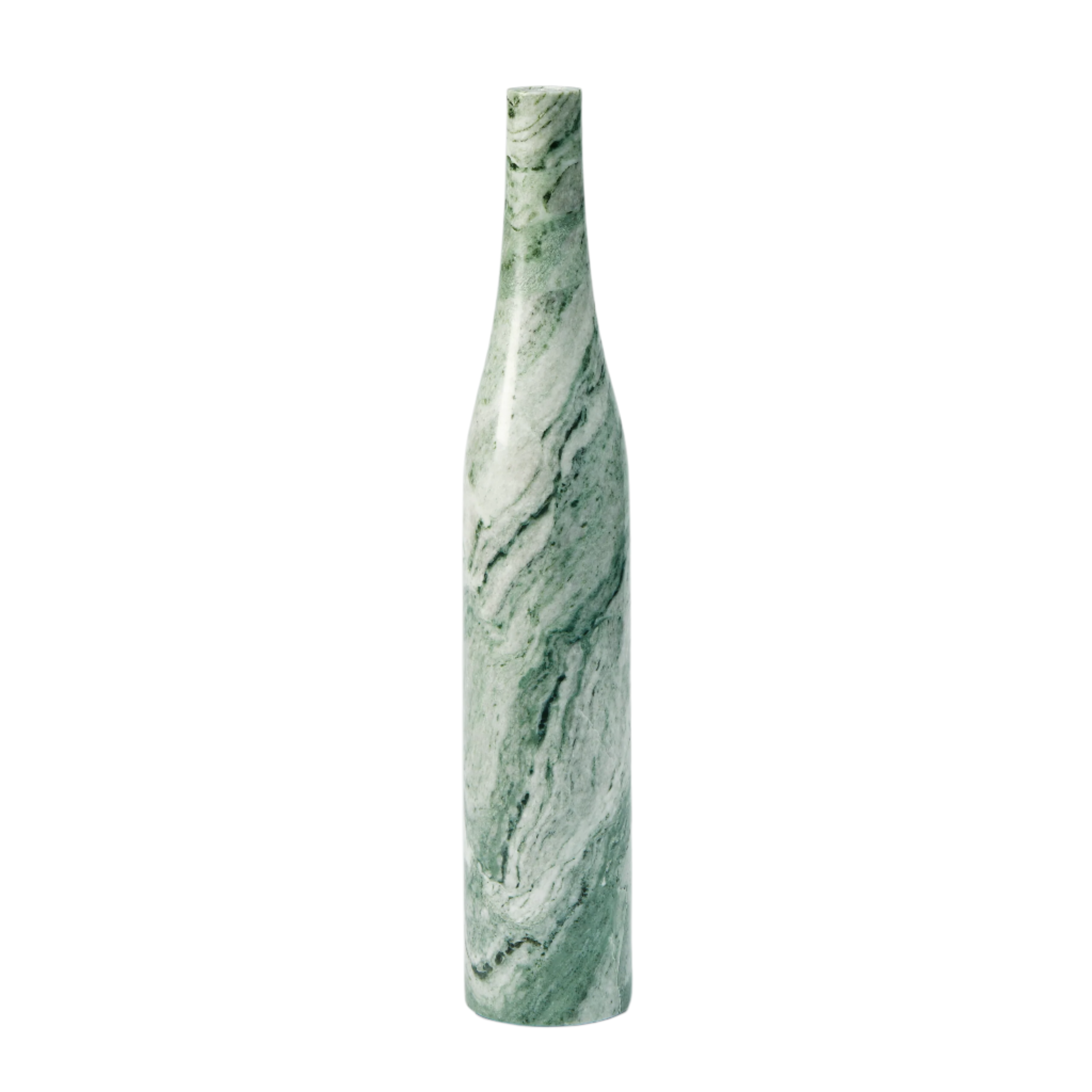 HERITAGE BOTTLE candlestick dark green marble