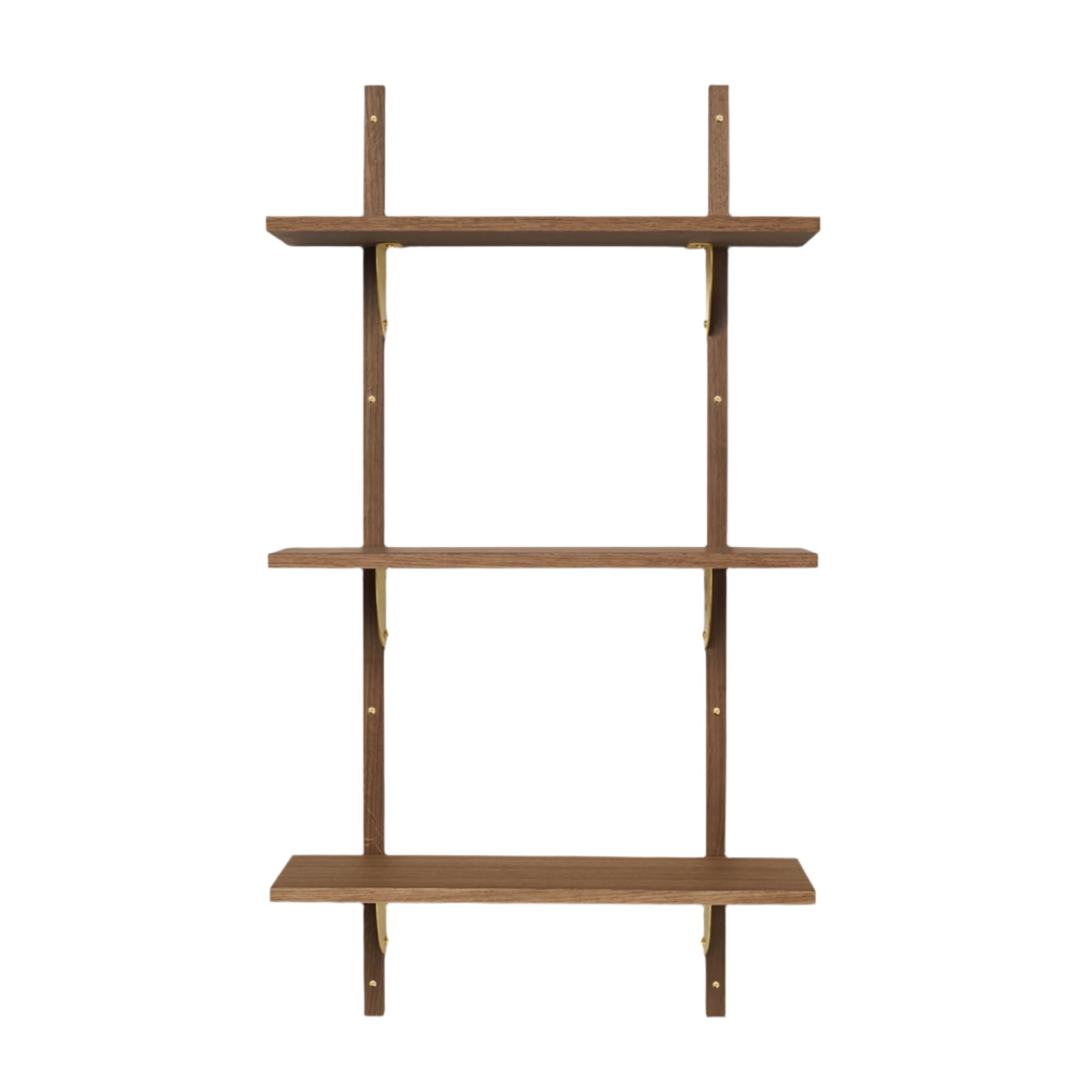 SECTOR TRIPLE NARROW shelf in smoked oak veneer