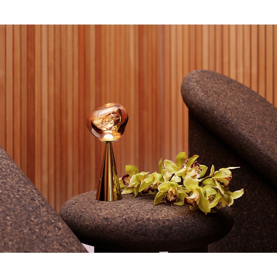 Draagbare lamp MELT goud