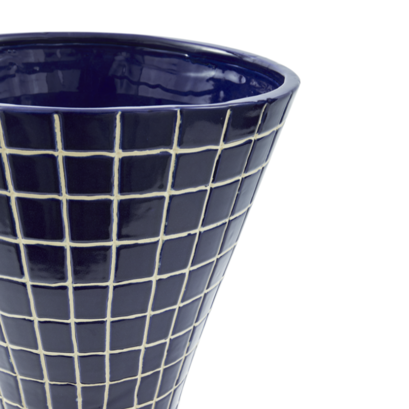 HAMAM Vase dunkelblau