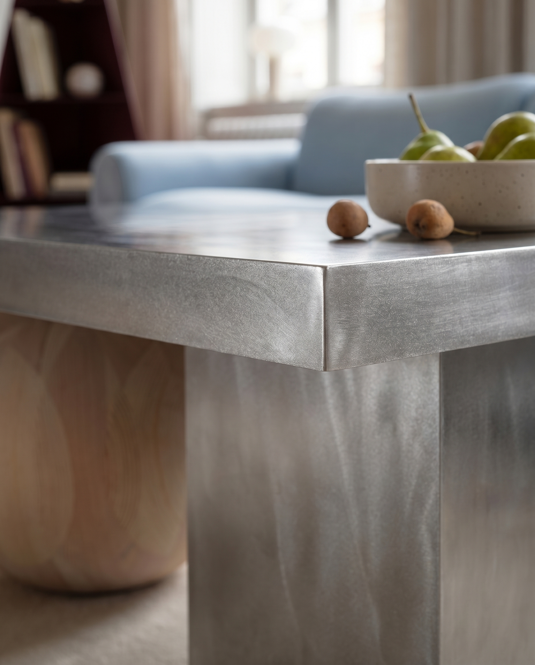 Koffietafel MOORT staal en hout