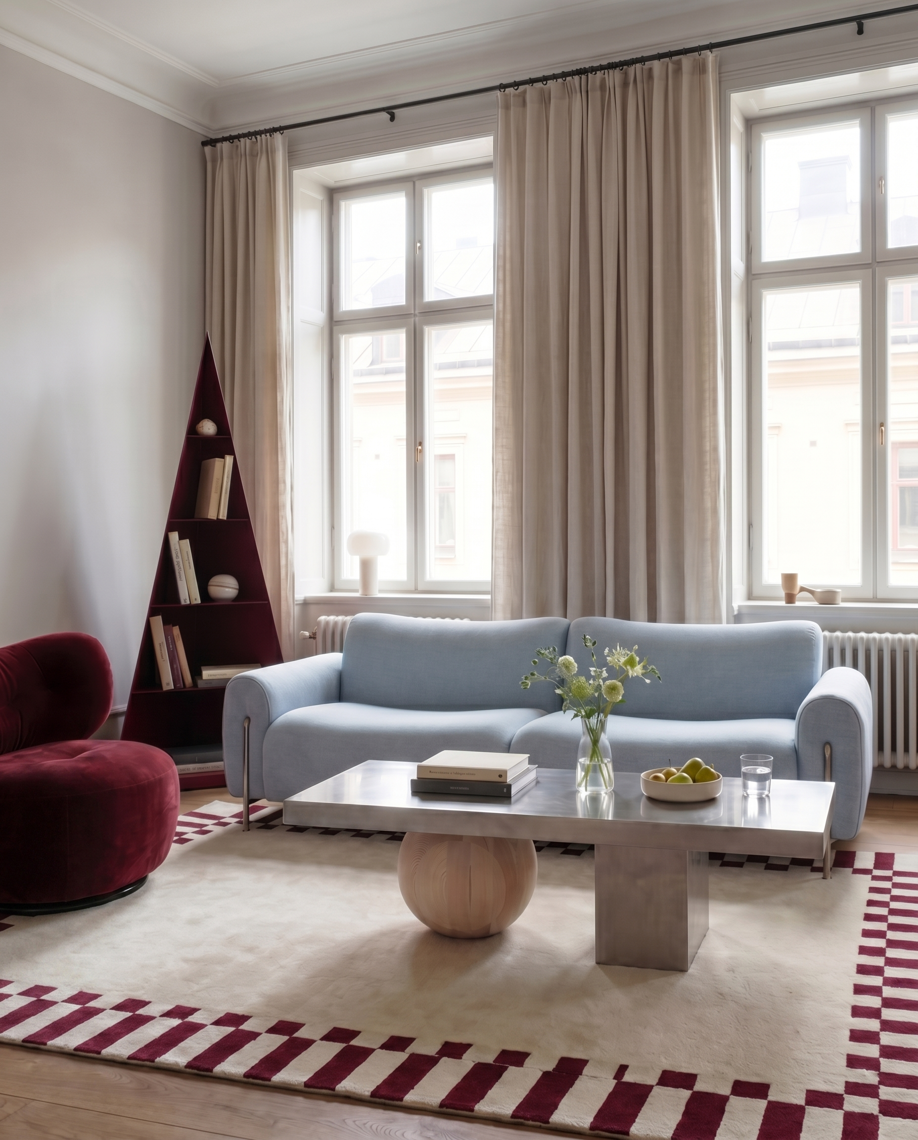 Koffietafel MOORT staal en hout