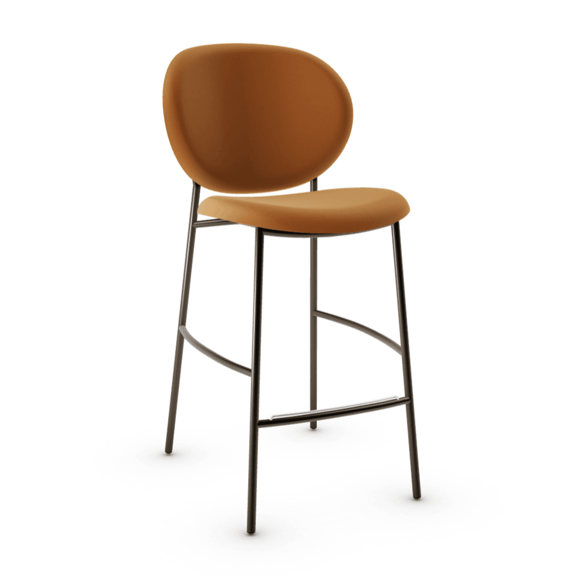 Hoker aksamitny INÈS ceglany Calligaris matowy brąz   Eye on Design