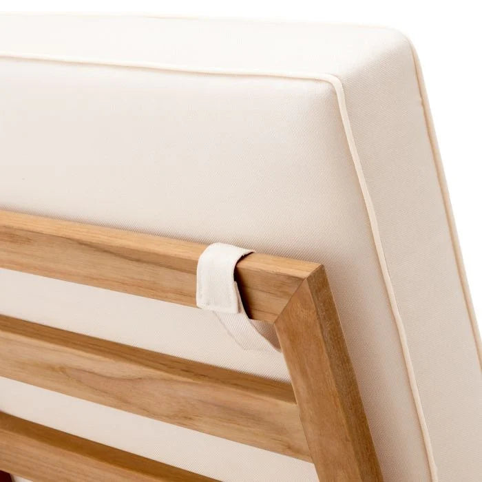 MANZO Garden Lounger Broken White