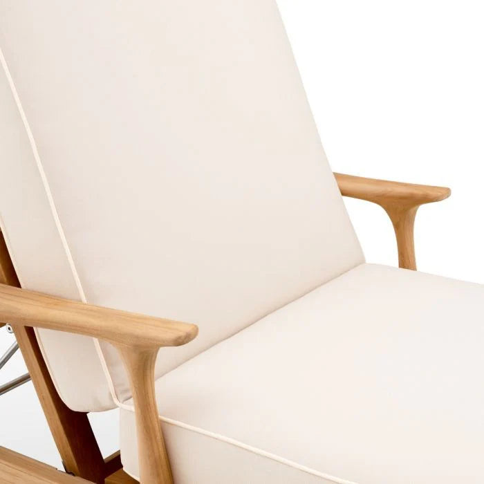 MANZO Garden Lounger Broken White