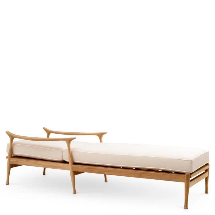 MANZO Garden Lounger Broken White