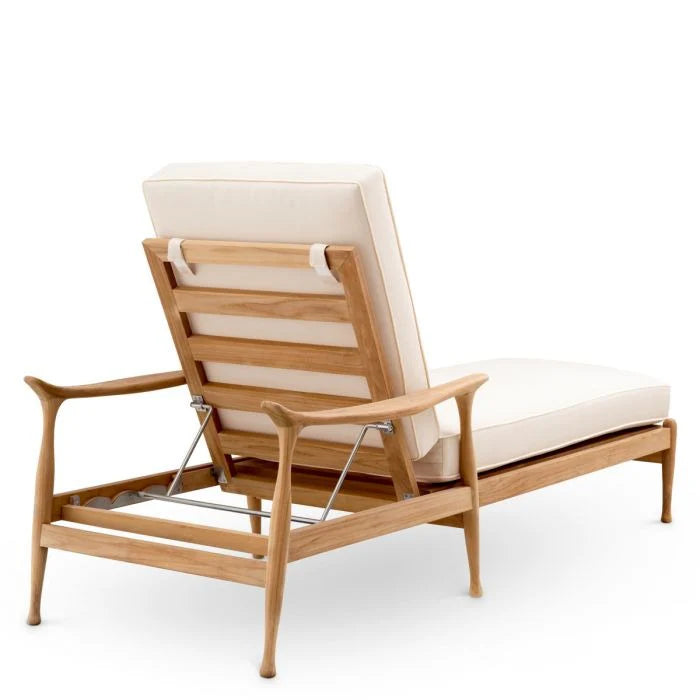 MANZO Garden Lounger Broken White