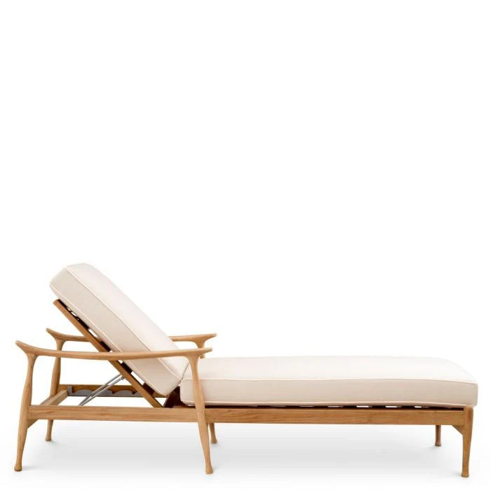 MANZO Garden Lounger Broken White