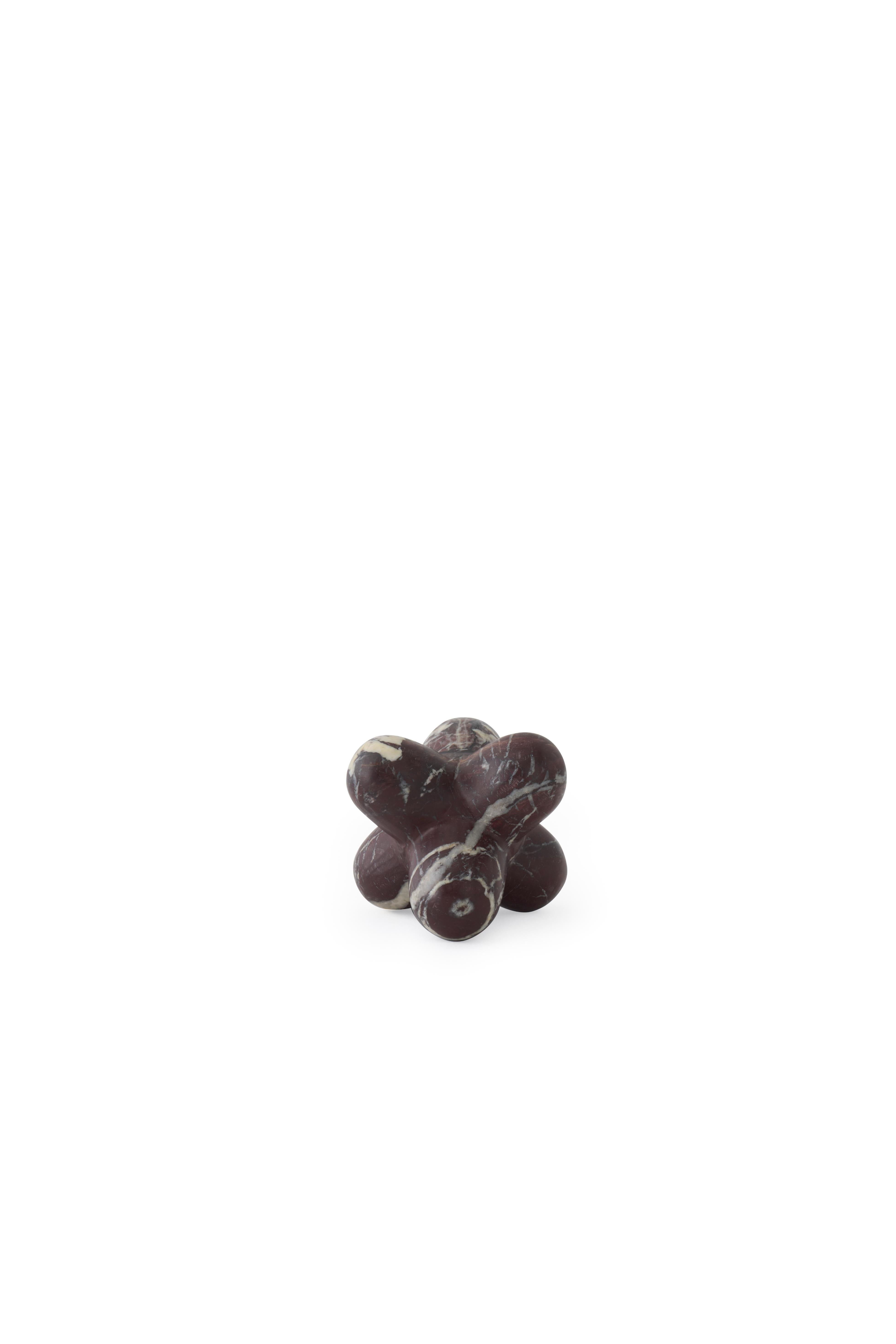 JACK Decoration in Burgundy Marble with Flamingo