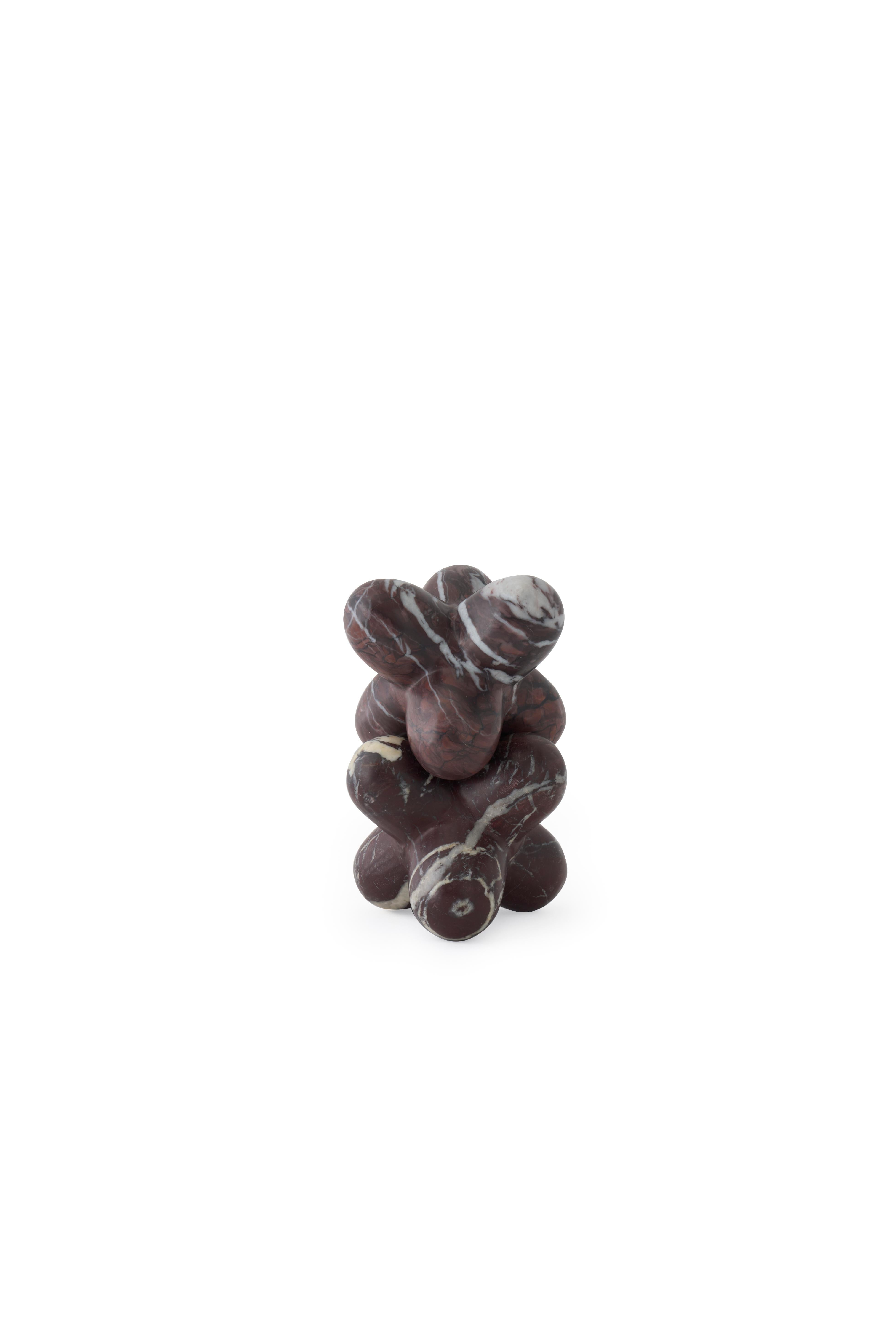 JACK Decoration in Burgundy Marble with Flamingo