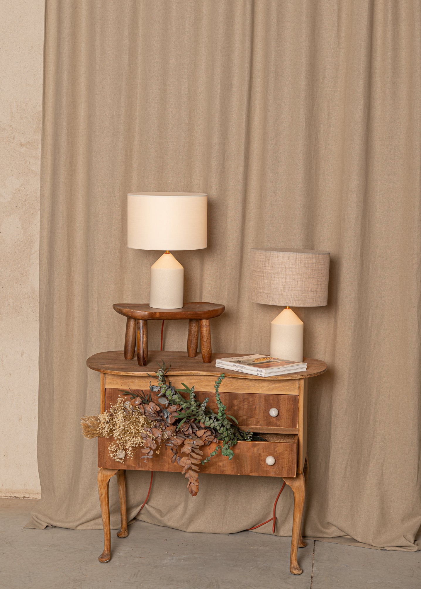 Tafellamp van keramiek JOSEF ecru