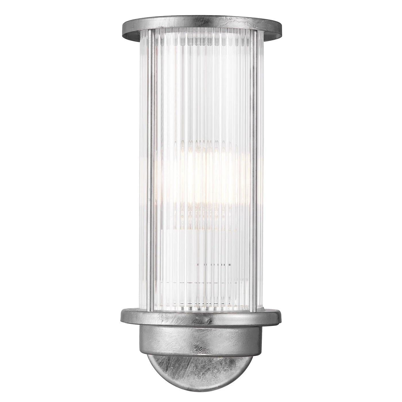Kinkiet zewnętrzny LINTON srebrny – lampa ścienna
