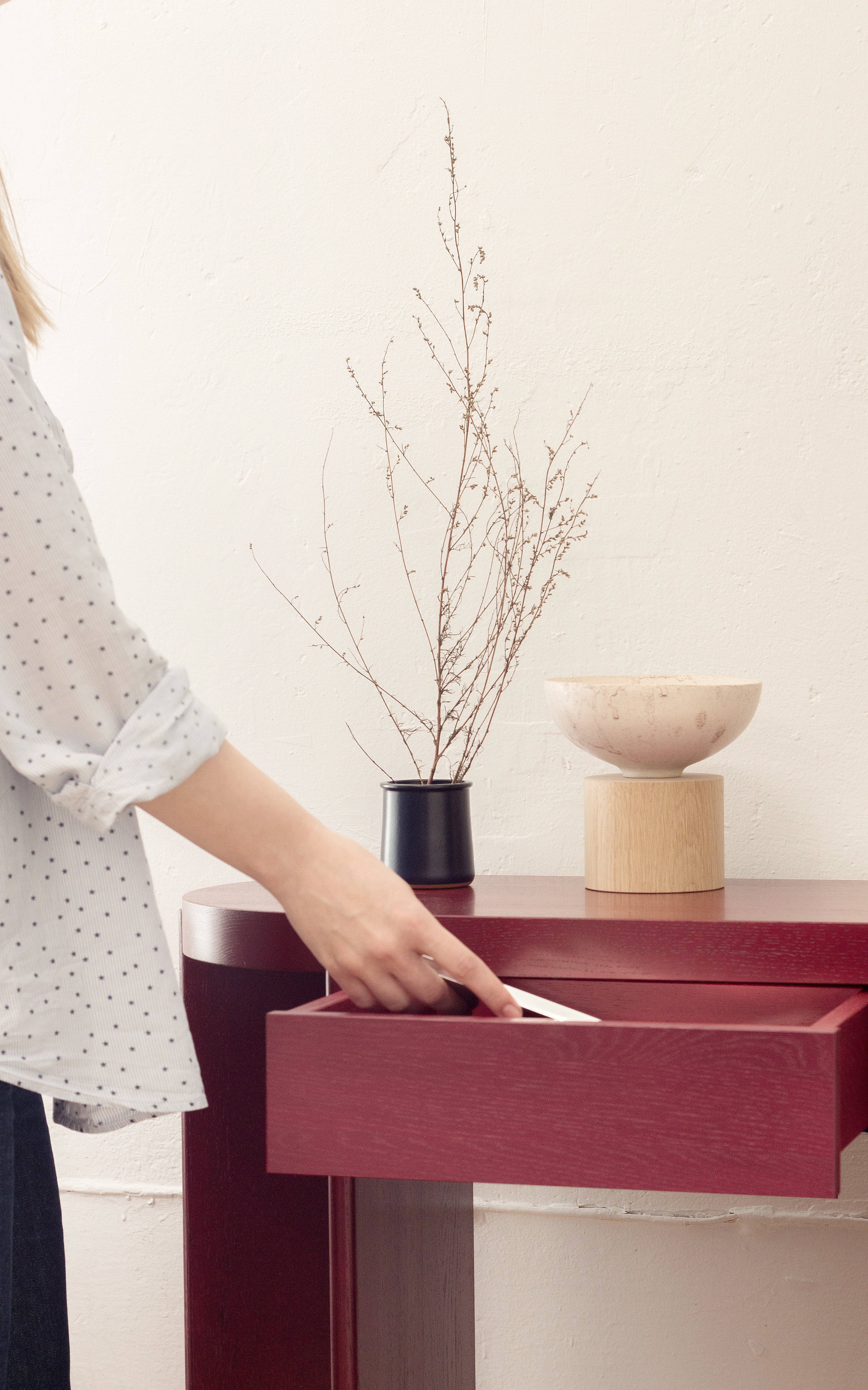 Konsola KIRU DUO van zwart eikenhout