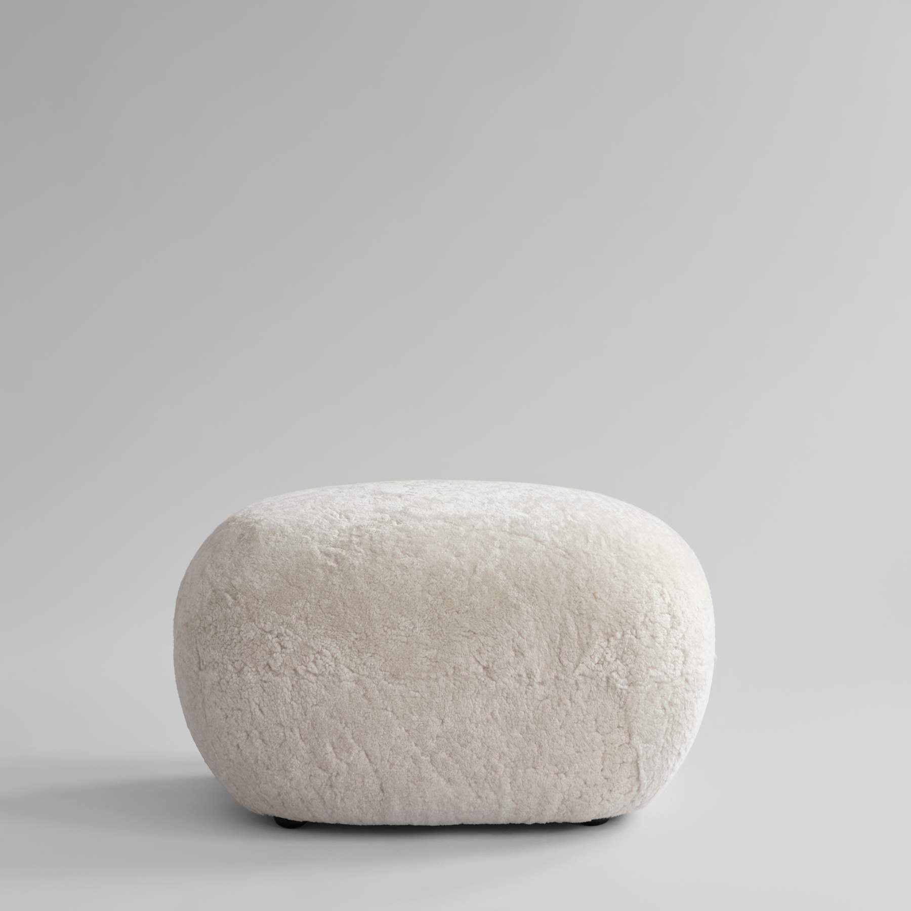 White Sheepskin TOE Fabric Footrest