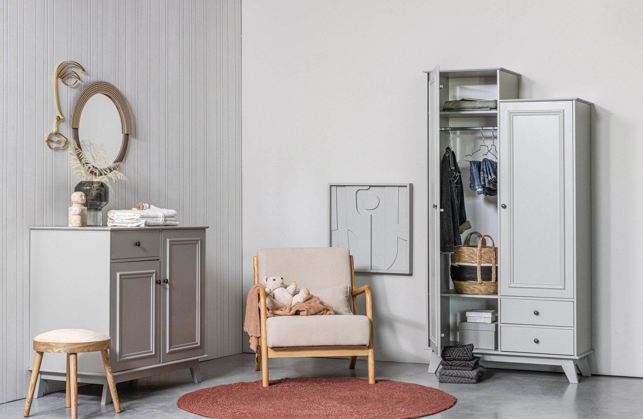 Komoda LILY piaskowy do salonu – Woood