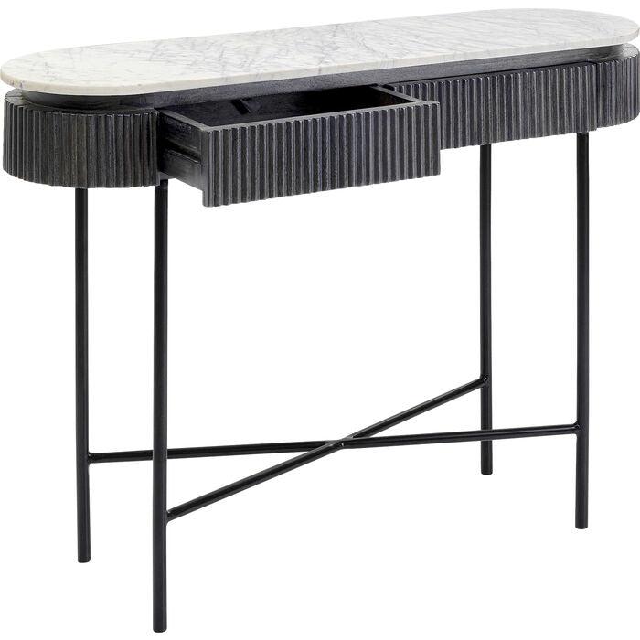 Konsola GLENN antracytowy z bałym marmurem - Eye on Design