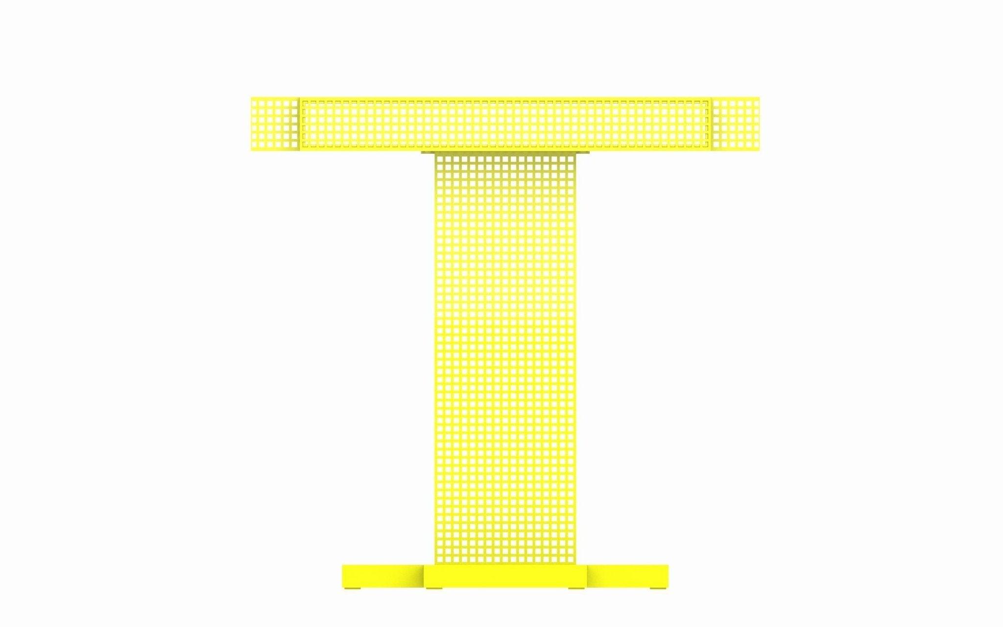 Konsola METROPOLIS stalowy Mati Sipiora Neonowy żółty   Eye on Design