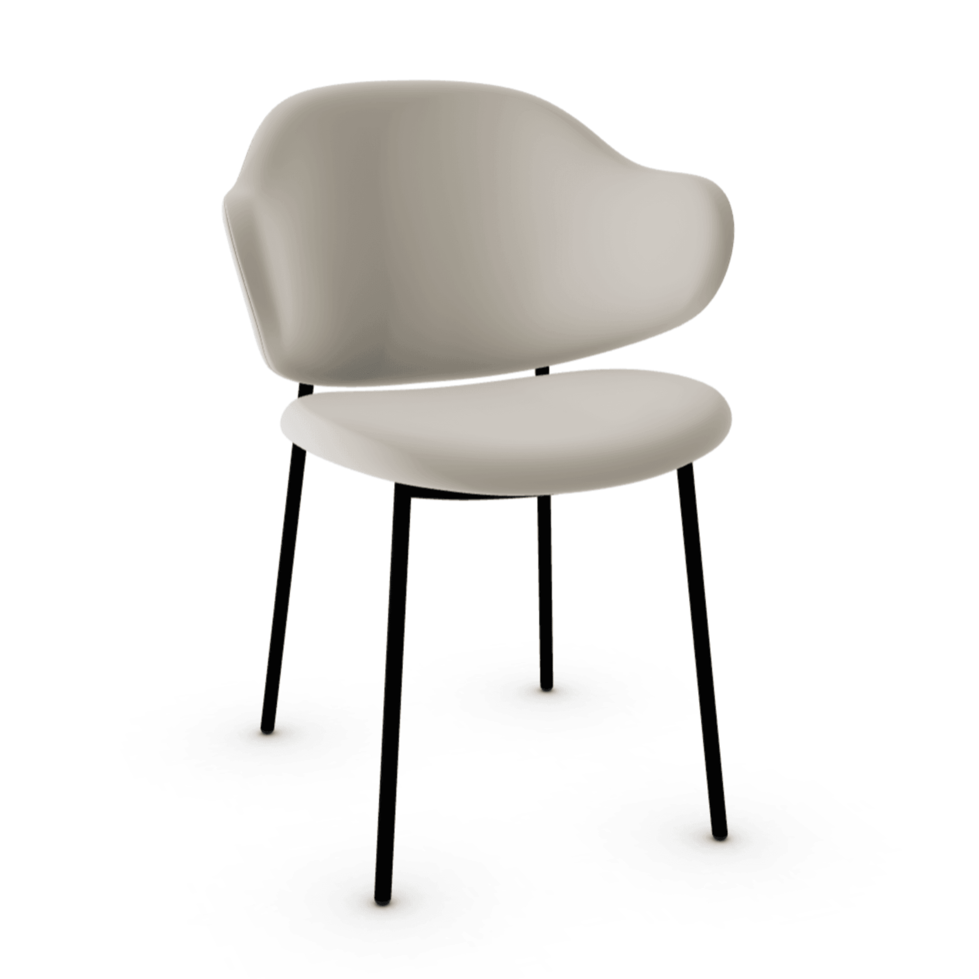 Krzesło aksamitne HOLLY kremowy z metalową podstawą Calligaris matowa czerń   Eye on Design