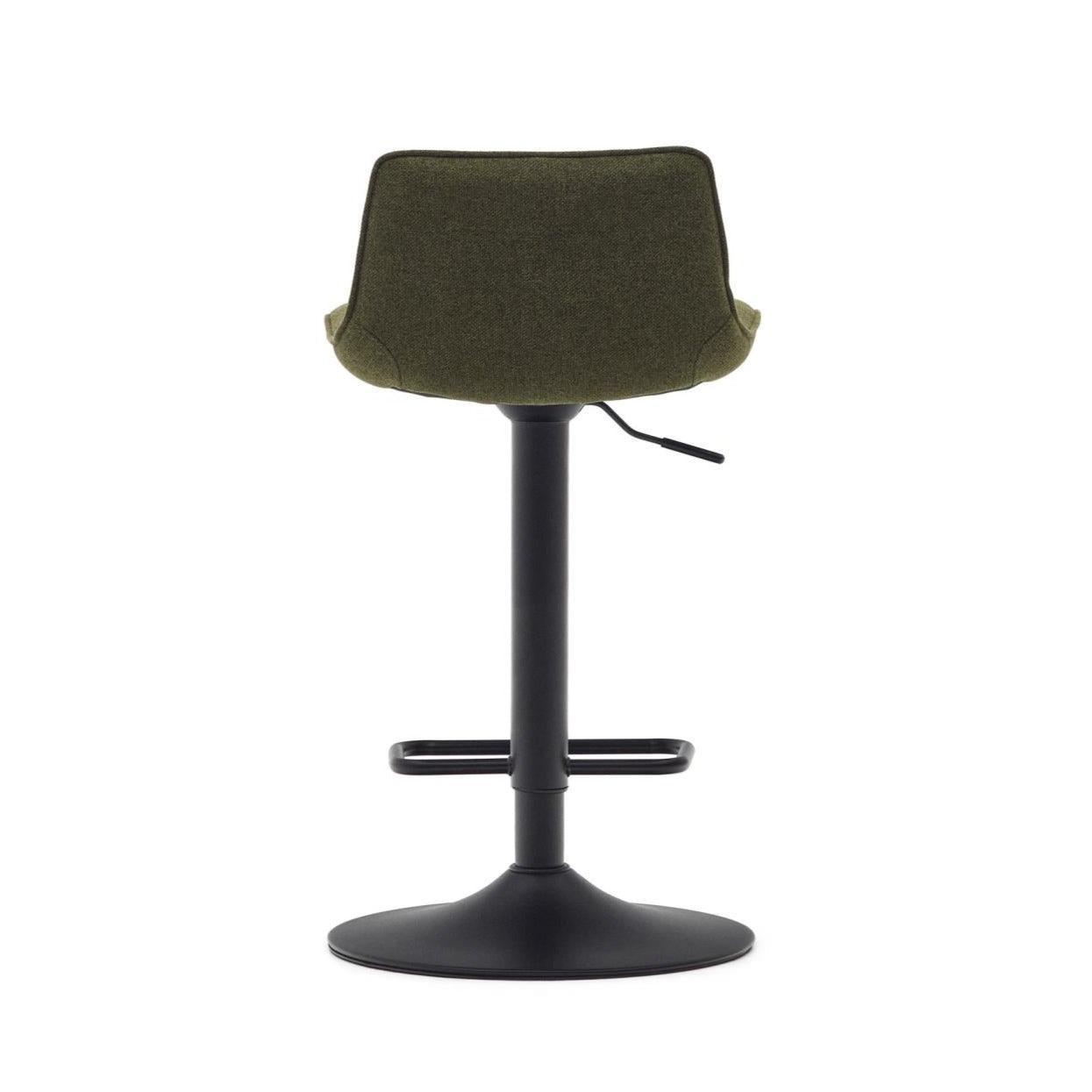 Krzesło barowe ZENDA ciemnozielony szenil La Forma    Eye on Design
