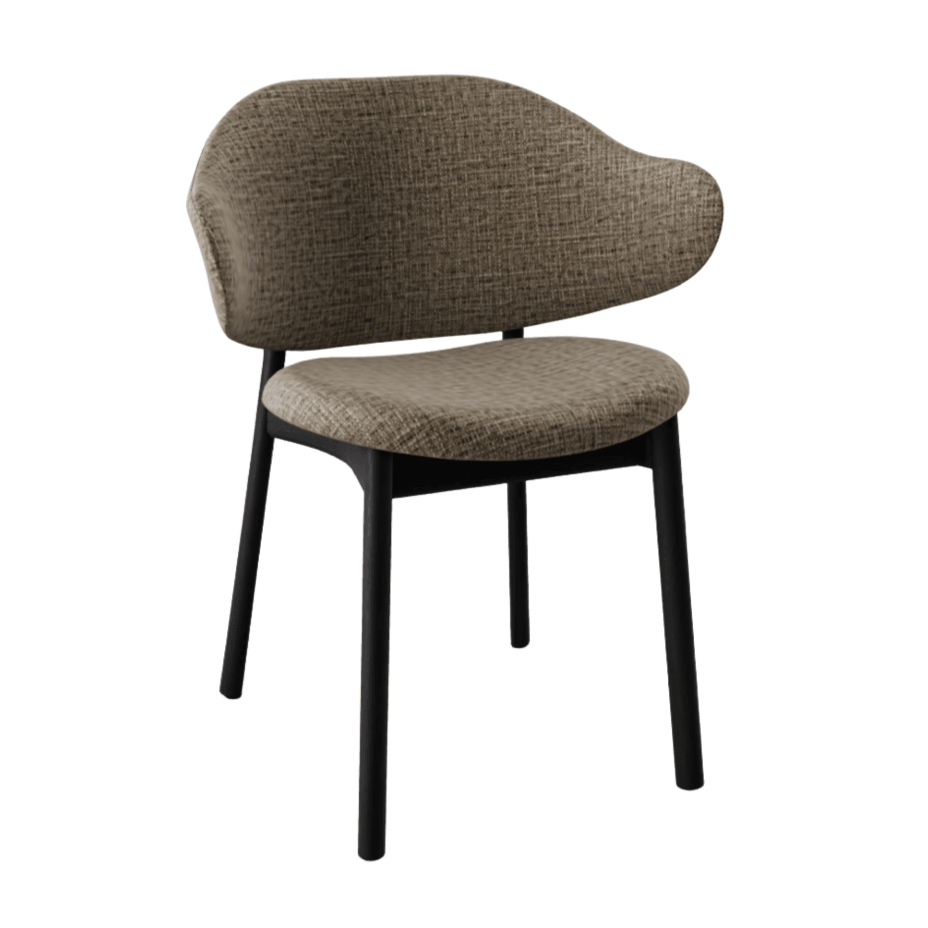 Krzesło HOLLY melanż beżowy z drewnianą podstawą Calligaris matowa czerń   Eye on Design