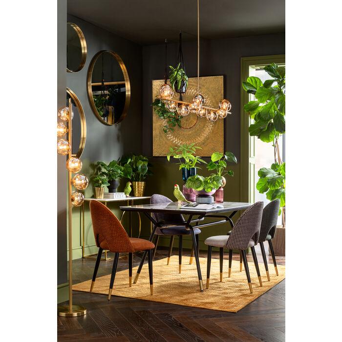 Krzesło HUDSON pomarańczowy z czarną podstawą - Eye on Design