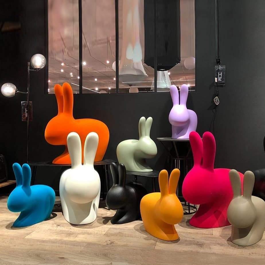 Krzesło RABBIT czerwony Qeeboo    Eye on Design