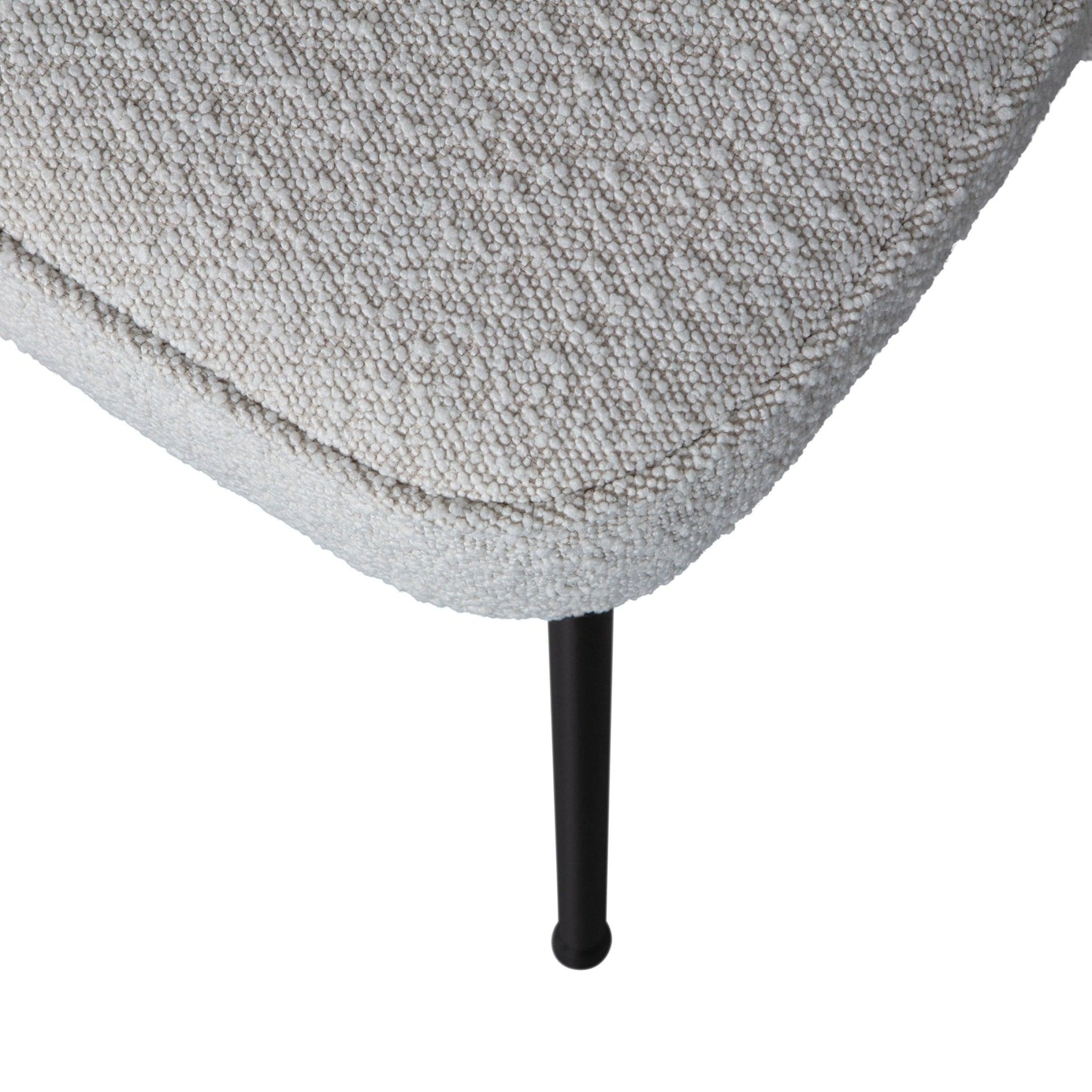Krzesło VOGUE boucle biały do jadalni – styl nowoczesny