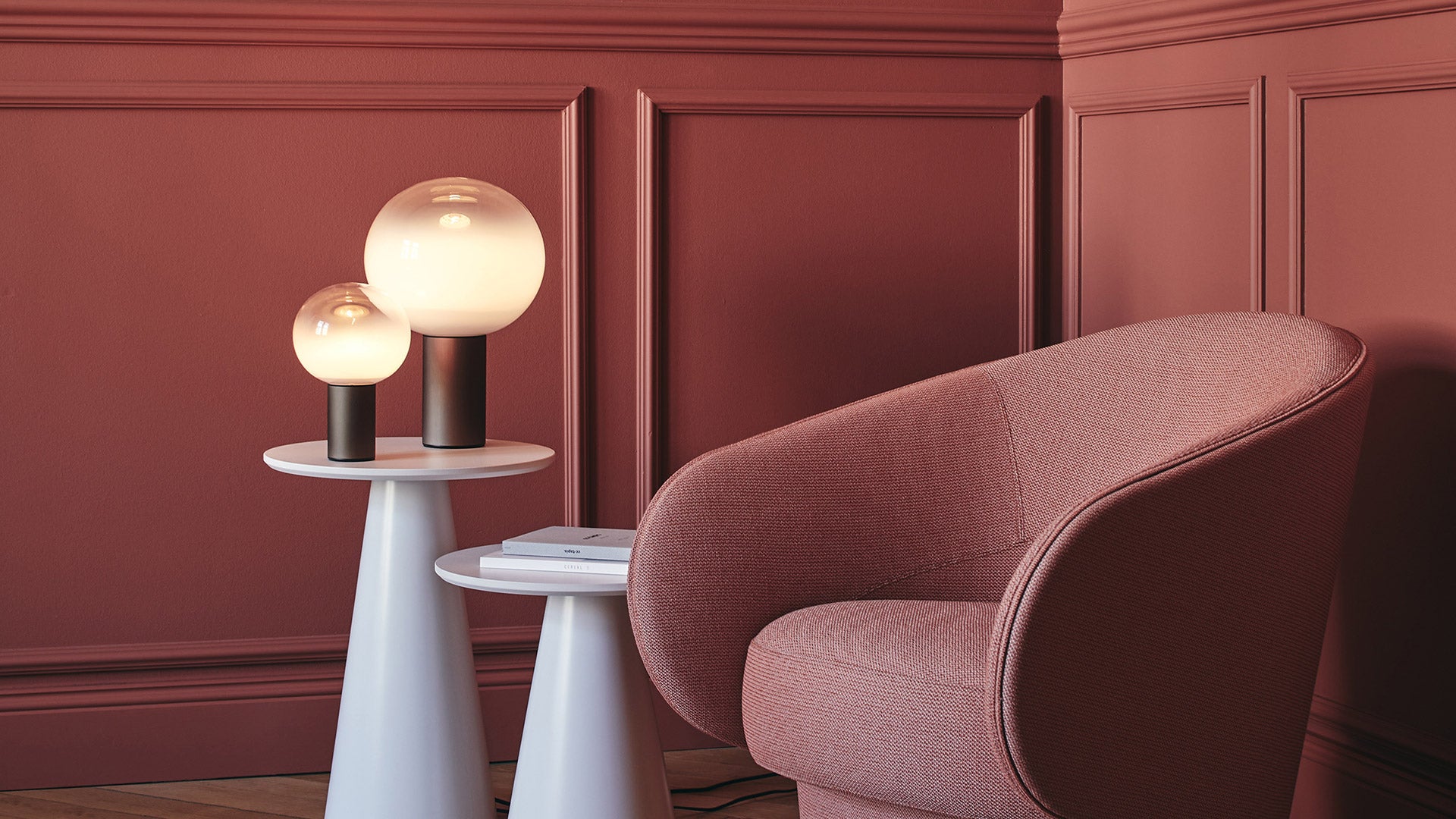 Lampa stołowa LAGUNA satynowy brązowy