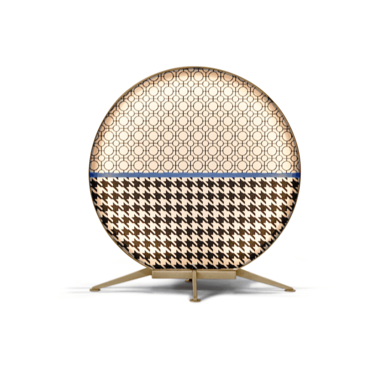 Lampa BABU SMALL szampański Contardi niebieska welurowa wstążka bez dodatkowych akcesoriów  Eye on Design