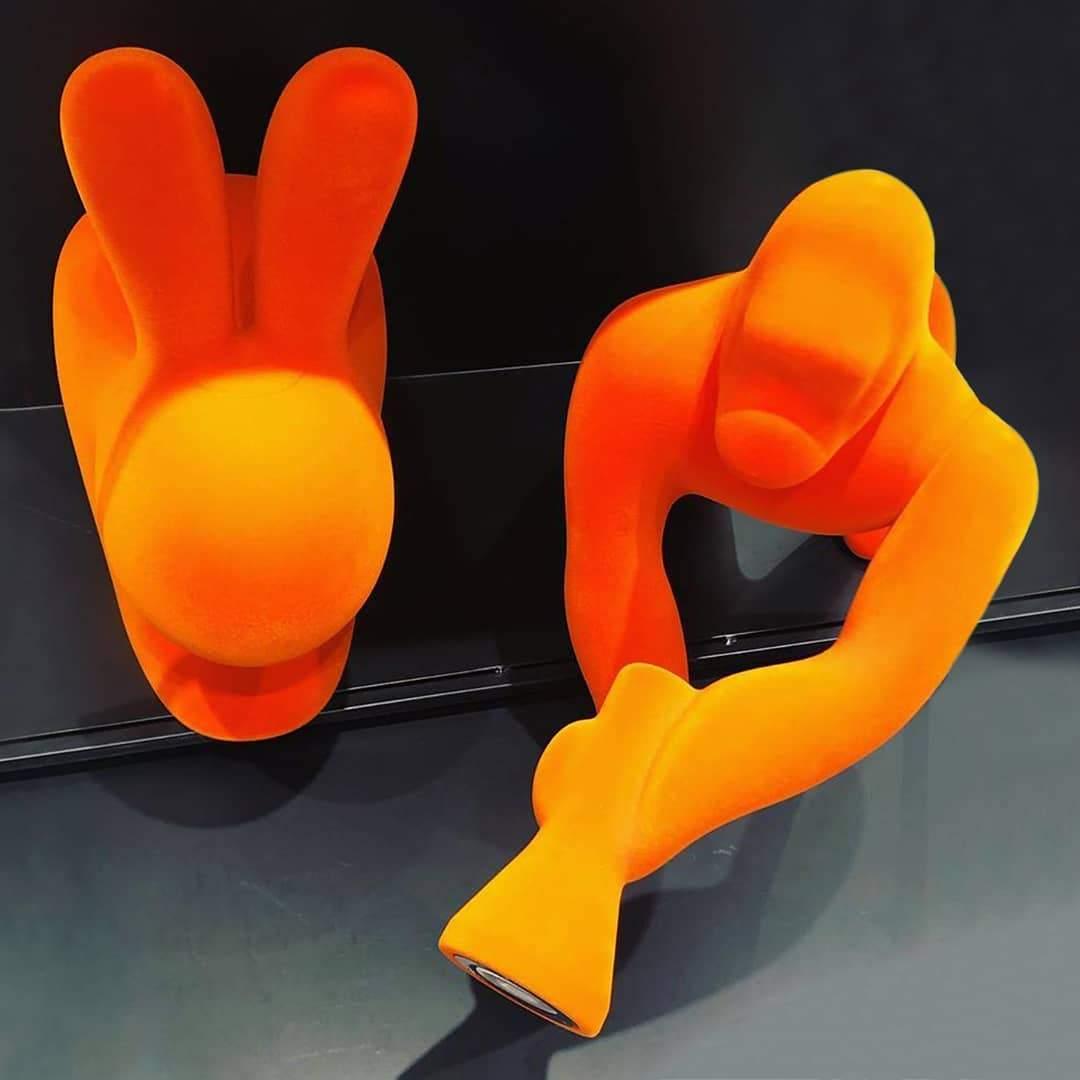 Lampa stołowa KONG VELVET pomarańczowy Qeeboo    Eye on Design