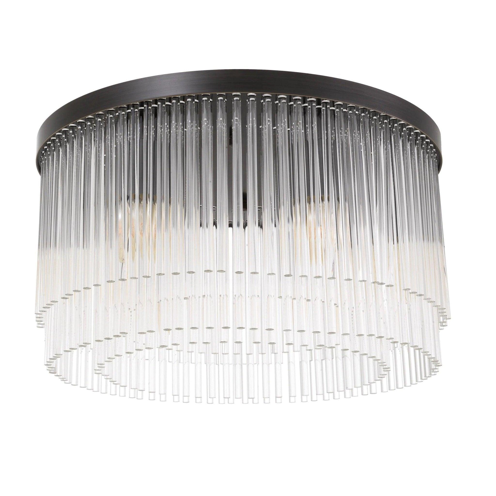Lampa sufitowa HECTOR czarny – szkło, Eichholtz