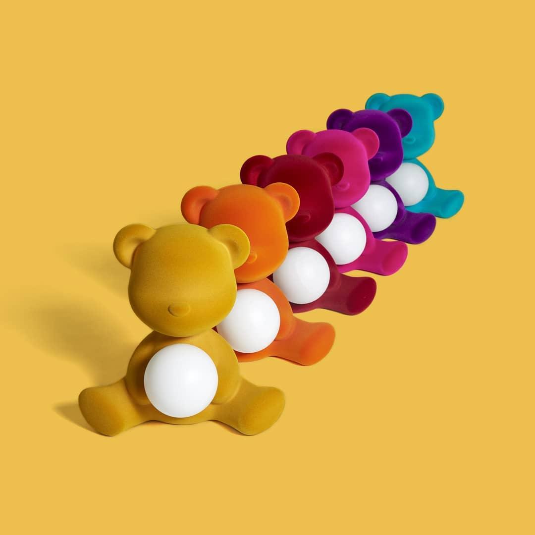 Lampa TEDDY GIRL VELVET pomarańczowa Qeeboo    Eye on Design