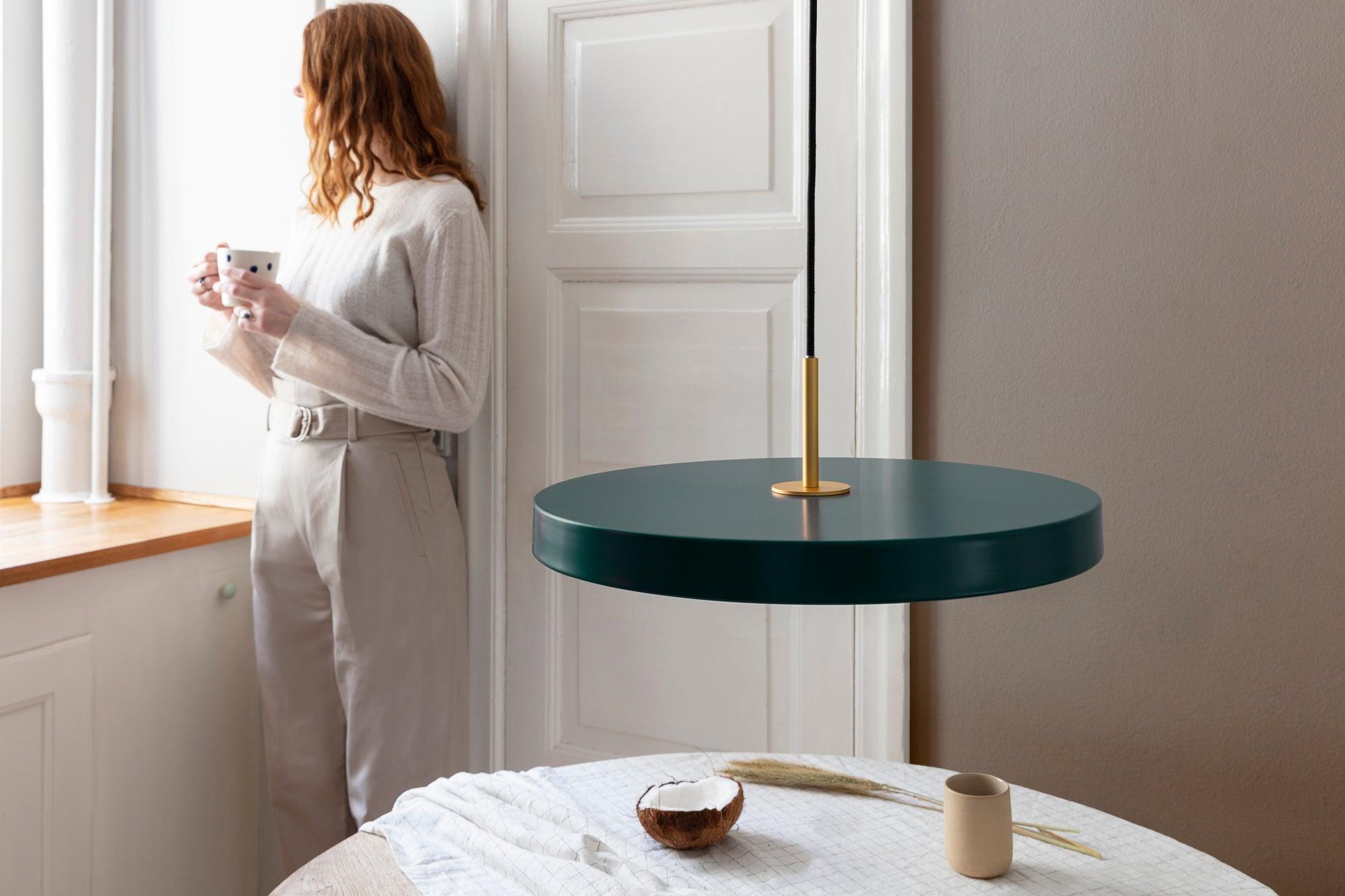 Lampa wisząca ASTERIA butelkowa zieleń – Umage