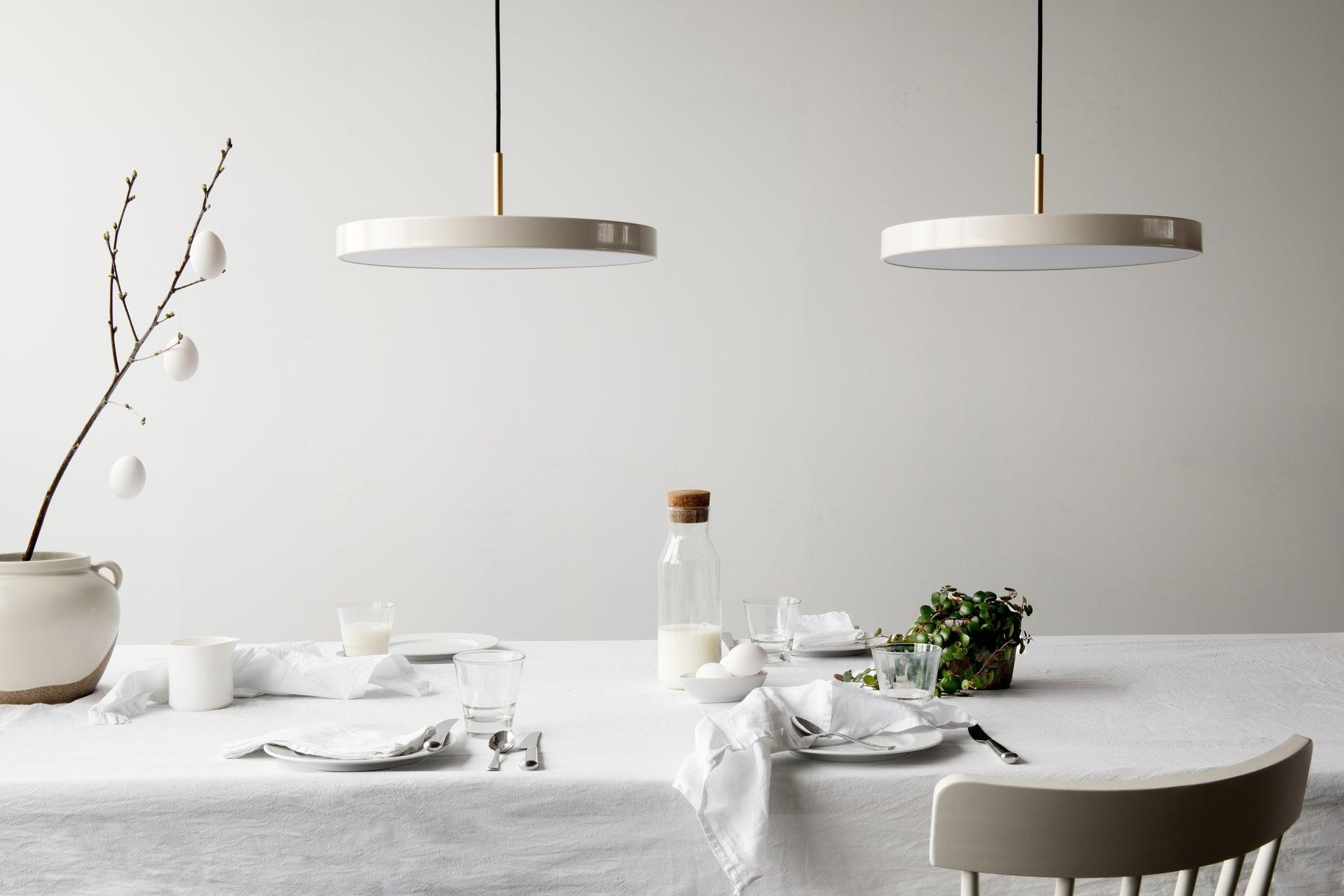 Lampa wisząca ASTERIA perłowy ze ściemniaczem