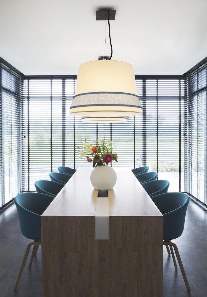 Lampa wisząca AUDREY biały z niebieskim wykończeniem Contardi    Eye on Design