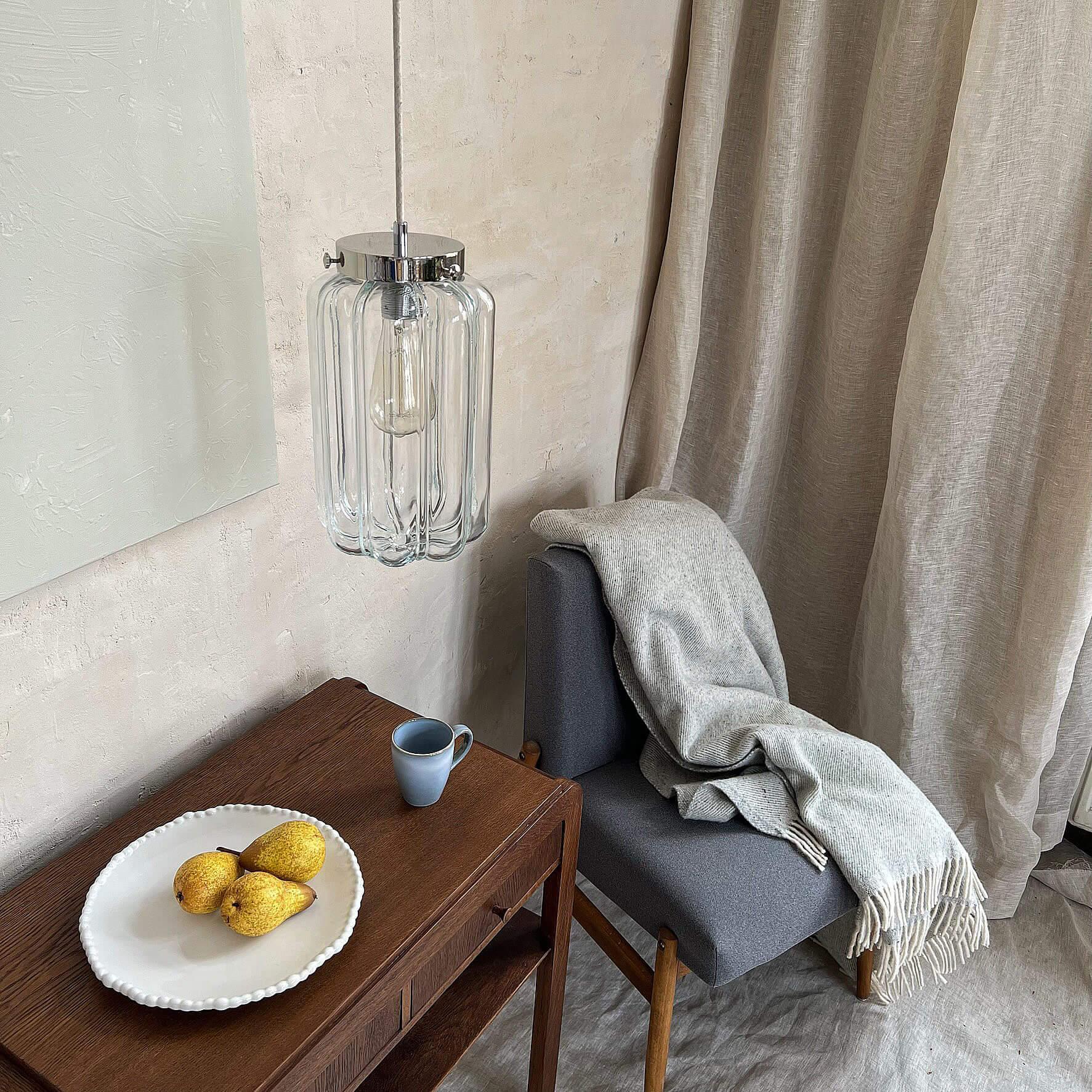 Lampa wisząca DECO nikiel – styl art déco