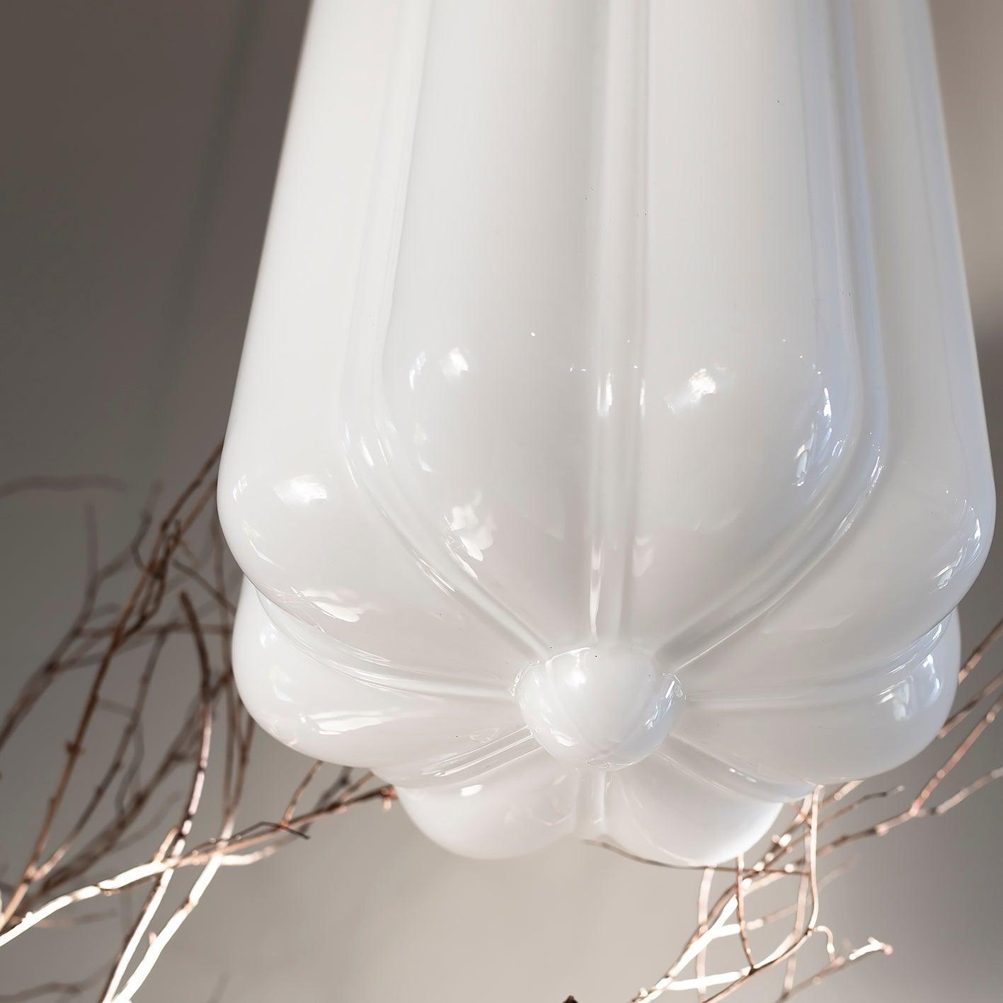Lampa wisząca DECO nikiel – szkło